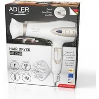 Adler Haartrockner Adler AD 2248wc Haartrockner 2400W weiß/champagner