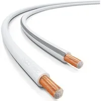 deleyCON deleyCON 10m Lautsprecherkabel 2x 2,5mm² CCA 2x50x0,25mm Litze - Weiß Audio-Kabel
