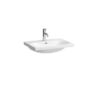 Laufen Lua Aufsatz-Waschtisch H8160840001041 65x46cm, weiß, mit Überlauf, mit 1 Hahnloch