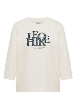 CECIL - T-Shirt mit 3/4-Arm weiß - Gr. - S