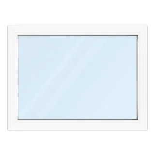 Fenster 100x75 cm, Kunststoff Profil aluplast IDEAL® 4000, Weiß, 1000x750 mm, einteilig festverglast, 2-fach Verglasung, individuell konfigurieren