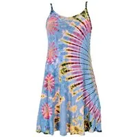 Guru-Shop Midikleid Unikat Batik Minikleid, Batikkleid, Boho.. alternative Bekleidung