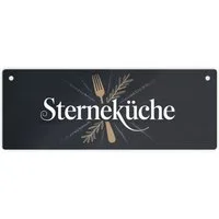 speecheese Metallschild Sterneküche Metallschild für gehobene Küchenkunst