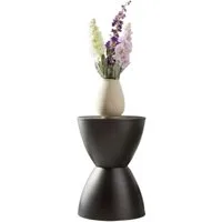 Home-trends24.de Beistelltisch Schwarz Beistelltisch Sofatisch Deko Sanduhrform Hocker Kaffeetisch