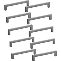 SO-TECH® Möbelgriff Bügelgriff SquareLine, Titanoptik, Lochabstand 128 mm (10-St), 10 Stück inkl. Schrauben