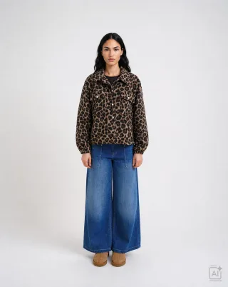 Smith&Soul - Leo Overshirt toffee print - Gr. - S