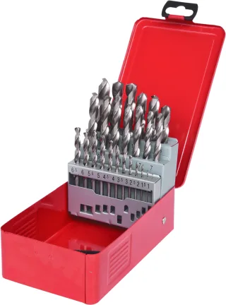 KS Tools HSS-G Spiralbohrer-Satz, Stahlblechkassette, 25-tlg 1-13mm - 330.2613
