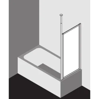 Kermi Vario 2000 Seitenwand V2TWD0701412K 61,4-64,6x140cm, silber mattglanz, Kerolan Perl