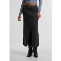URBAN CLASSICS Maxirock Ladies High Slit Denim Skirt