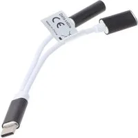 AccuCell 2IN1 AUDIO-ADAPTER USB TYPE C USB-C auf 3,5MM STEREO - KABEL UND LADE Akku-Ladestation