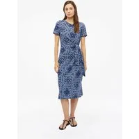 s.Oliver Midikleid Kleid Jerseykleid in Midilänge mit Knotendetail