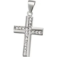 Firetti Kettenanhänger Schmuck Geschenk Silber 925 Halsschmuck Anhänger Kreuz, mit Zirkonia (synth)