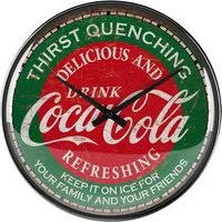 Nostalgic-Art Wanduhr Wanduhr - Coca-Cola - Thirst Quenching Green