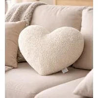 BABEES Dekokissen DEKOKISSEN Boucle Kuschelkissen Herz Wolke GROß 40x25, XXL 60x35 cm, Wolkenkissen Deko Kissen Geschenk Baby Kinderzimmer Babyshower