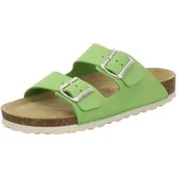 AFS-Schuhe 210061 Zweischnaller Pantolette für Damen mit Fußbett, bequeme Sandalen aus Leder