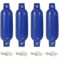vidaXL Motorboot Bootsfender 4 Stk. Blau Ø 11x40 cm PVC, (4-St)