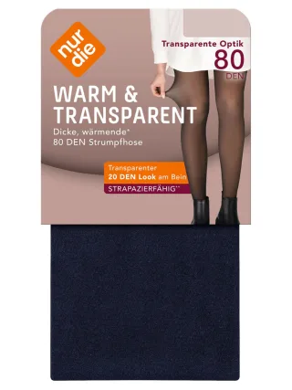 NUR DIE Damen Feinstrumpfhose Warm & Transparent Strapazierfähig 2-Pack