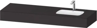 Duravit Qatego Einbauwaschtisch mit Konsole Graphit Supermatt 1600x550x170 mm - QA4694080800000 QA4694080800000