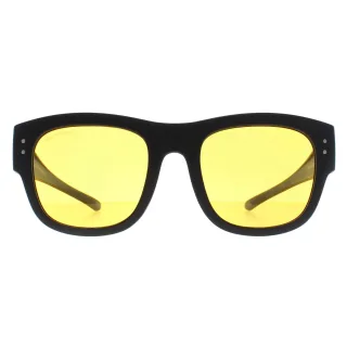 Montana Square Unisex Matte Schwarz Gelb Polarisiert FO7 Fit über Gläser Nachtfahren Sonnenbrillen