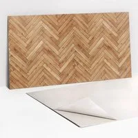 Tulup Wandpaneel Wandverkleidung Holzparkett 100x50cm Vinylfliesen Spritzschutz, (1-tlg)