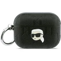 KARL LAGERFELD Kopfhörer-Schutzhülle Case AirPods Pro 3 Kunststoff schwarz Logo Karl Metall Pin, Kantenschutz
