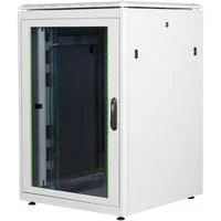 Netzwerkschrank Unique 800x800 22HE, IT-Schrank hellgrau, 22 Höheneinheiten
