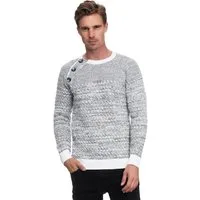 Rusty Neal Strickpullover mit modischen Knöpfen