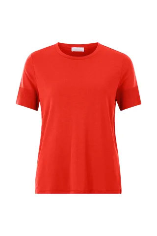 Rich & Royal - T Fineknit Shirt sunset red - Gr. - S