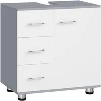 EUGAD Waschbeckenunterschrank (1-St) Badezimmerschrank, mit 3 Schubladen, mit 2 Fächern, Holzwerkstoff