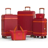 VALLSERO Trolleyset Hartschalen-Koffer set (M, L,XL) Rollkoffer, Reisekoffer, Handgepäck 4 Rollen, ABS-Material, TSA Zollschloss
