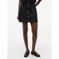 Tommy Hilfiger Jeansrock MINI SKIRT RINSE HW mit stilvoller Knopfleiste, aus Baumwolle