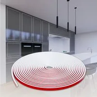 HEXIMO Zierleiste SFL-1 weiß, SFL-1, flexibel selbstklebend Weiß PVC - 10 Meter 12x6mm abziehen & aufkleben DIY - Oberflächen Dekostreifen Wandkante Spiegel Rahmen Türen Möbel (10M SFL-1 Weiß)