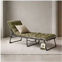 NovaTerra Gartenlounge-Set XXL Outdoor & Camping inkl. Matratze, klappbar, pflegeleicht, robuste Campingliege mit rostbeständigem Gestell, klappbar