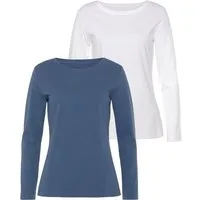 Vivance by Lascana Langarmshirt (2er-Pack) weicher Interlock Jersey aus reiner Baumwolle