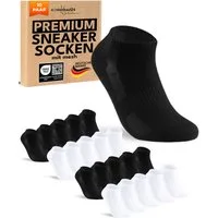 sockenkauf24 Sneakersocken 10 Paar Sneaker Socken Herren Damen Sportsocken Baumwolle (20-Paar) Atmungsaktiv mit Mesh-Streifen