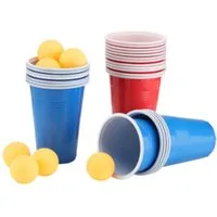 Haushalt International Becher Bier-Pong-Set 48 teilig (24 Becher, 24 Bälle), 1-tlg.