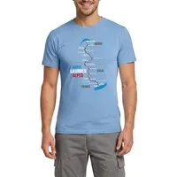Spreadshirt T-Shirt Route Des Grandes Alpes Karte Mit Alpenpässen Männer T-Shirt (1-tlg)