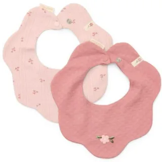 Little Dutch Lätzchen mit verstellbaren Druckknöpfen - 2er Set Rosa