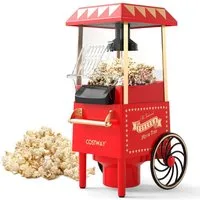 COSTWAY Popcornmaschine, 1200W Heißluft Popcorn Maker Ohne Öl, 2 Minuten