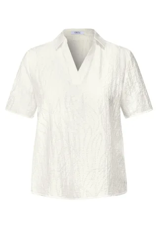 Cecil - Blusenshirt mit Struktur weiß - Gr. - S