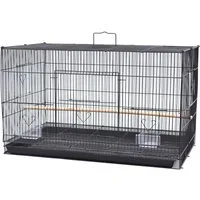 JEOBEST Vogelkäfig Vogelbauer Vogelvoliere für Wellensittiche Kanarien, Vogelheim, Herausnehmbares tablett, mit 2 Sitzstangen