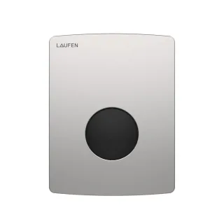 LAUFEN INEO E-AU 110 Betätigungsplatte Urinal Edelstahl gebürstet m. Taste schwarz, H9091109280001 H9091109280001
