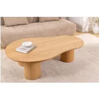 riess-ambiente Couchtisch ORGANIKO 130cm natur - Eiche, Echtholz-Furnier, organische Form (Einzelartikel), Skulpturaler Couchtisch - ideal für Ess- und Wohnzimmer oder TV-Ecke