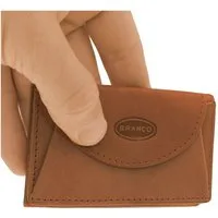BRANCO Mini Geldbörse Kleine Geldbörse / Mini Portemonnaie, Leder, Natur-Beige, Branco 105