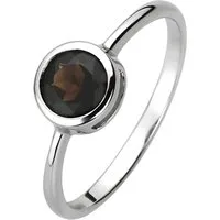 JOBO Fingerring, 925 Silber mit Rauchquarz