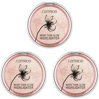 Catrice Highlighter More Than Glow Highlighter, 3-tlg., mit metallisch-glänzendem Schimmer-Effekt