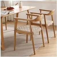 LIM HOME Esszimmerstuhl SW010 (Packung, 2 St), FSC®Eichenholzrahmen mit Sitzfläche aus Papierseil, einfache Montage