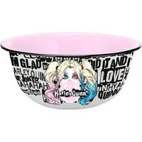 Geda Labels GmbH Müslischale Harley Quinn Emaille-Optik, Keramik, (1-tlg), Rosa, 600 ml, spülmaschinengeeignet
