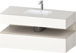 Duravit Qatego Einbauwaschtisch mit Konsolenwaschtischunterbau Weiß Supermatt 1200x550x600 mm - QA47 QA4787091840000