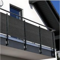 NYVI Balkonsichtschutz Polyrattan Balkon Sichtschutz Privafence Balkonbespannung (1-St) UV-fest, Witterungsbeständig, 100% Blickdicht - Balkonumspannung